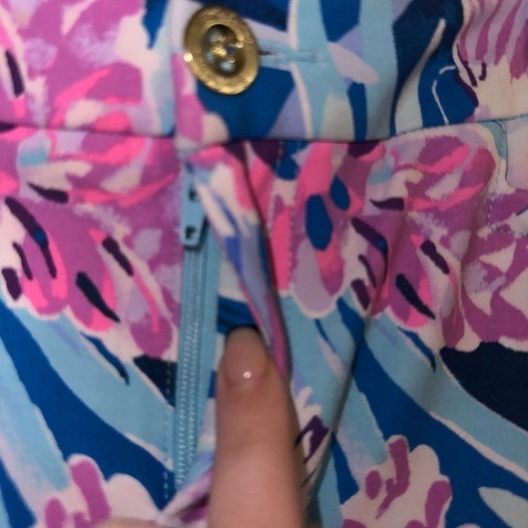 NWT Lilly Pulitzer Kelly knit skinny ankle pants Mr. Peacock B tweethearts 8 - Picture 6 of 12